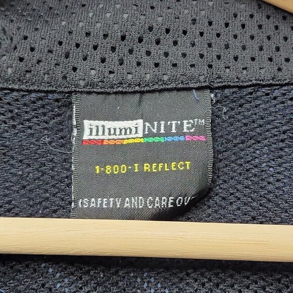 illumiNite Two Tone Blue Windbreaker Full Zip Jacket Zip Pockets Size S? - Picture 9 of 13